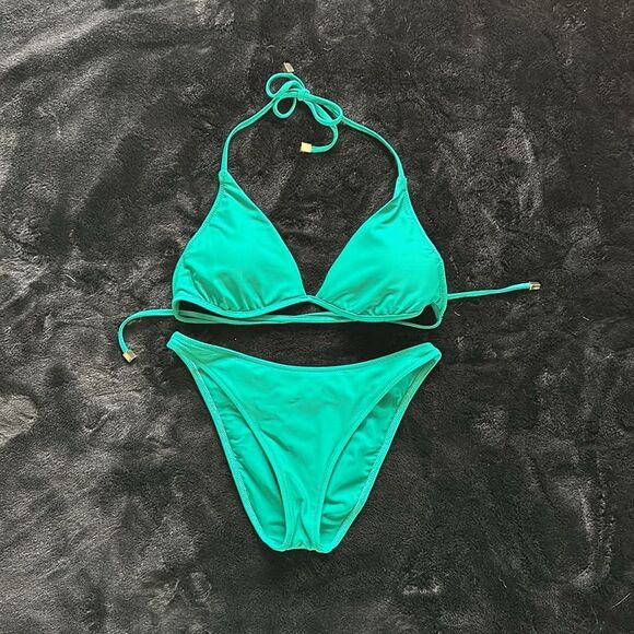 L’AGENCE Jean Bikini set In emerald size small - Picture 3 of 4
